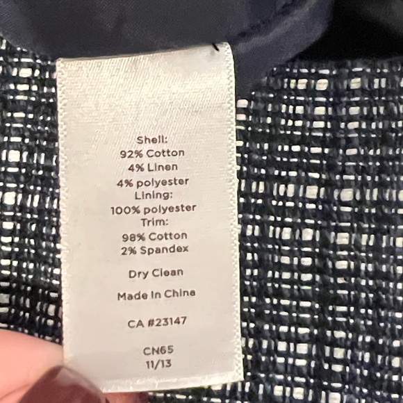 Talbots Navy and White Sleeveless Dress - Picture 9 of 9